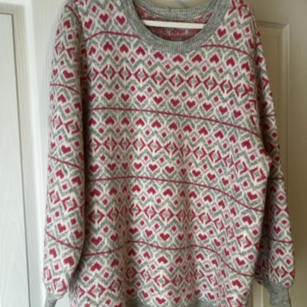 Loft 20/22 Heart sweater